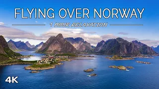 Flying over Norway: 1 HOUR of Ambient Scenes with Relaxing Music (4K UHD Drone Film)