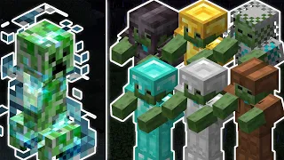 CHARGED CREEPER VS ALL ARMOURED ZOMBIES | MINECRAFT
