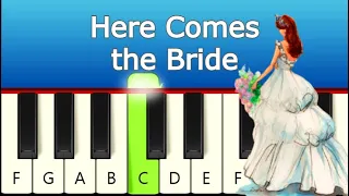 The Bridal Chorus (Here Comes the Bride) - Very Easy and Slow Piano tutorial - Beginner