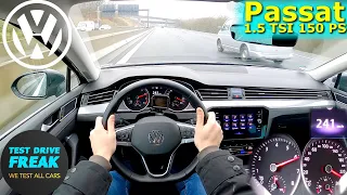 2023 VW Passat Variant 1.5 TSI 150 PS TOP SPEED GERMAN AUTOBAHN DRIVE POV