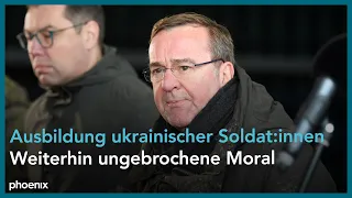 Verteidigungsminister Pistorius bei Panzer-Ausbildung ukrainischer Soldaten