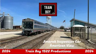 Amtrak Inspection Car American View | Kewanee Railfanning | 3/3/24