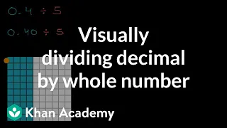 Visually dividing decimal by whole number