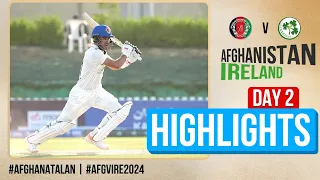 Day 2 Highlights, Zia 5/64, Hashmat 53*, Gurbaz 23* | Only Test | Ireland Tour of Afghanistan | ACB