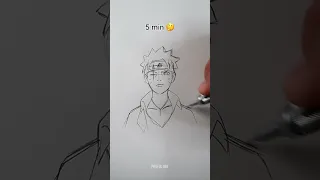 How to Draw Boruto in 10sec, 10mins, 10hrs #shorts