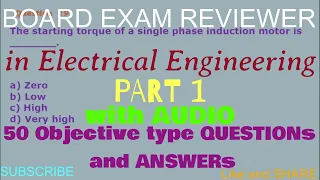 REE|| Exam Reviewer in Electrical Engineering(50 MCQs and Answers)        Part 1 reupload with audio