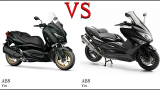 Yamaha X Max 300 vs Yamaha TMax 500 Test specification comparison