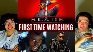 REACTING to *Blade* HE'S SO COOL!!! (First Time Watching) Superhero Movies