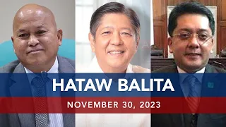 UNTV: HATAW BALITA  |  November 30, 2023