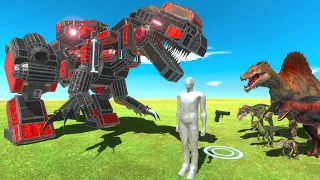 Help Dinosaurs find Red Robot Rex - Animal Revolt Battle Simulator