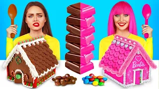 Comida de Verdade VS Comida de Chocolate | Comer 100 Camadas | Guerra de Chocolate por RATATA POWER