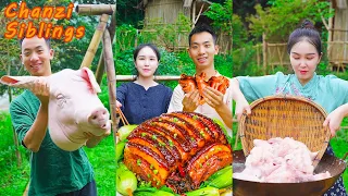 Classic Pork Recipes Compilation🐷 | Chinese Food Outdoor Cooking | Mukbang Pig Head Eating Challenge