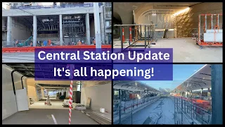 Sydney Central Station Upgrade - Central Walk, Metro Concourse, Chalmers Street Entrance Aug-Oct 22