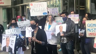 Women rally for Cuomo’s resignation as NY AG’s harassment investigation intensifies