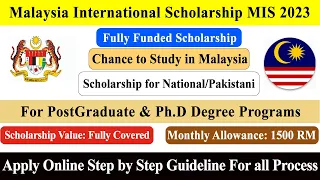 How to Apply Malaysia International Scholarship 2023 | Malaysia scholarship 2023 (MIS)