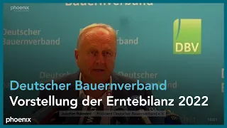 Erntebilanz 2022 des Deutschen Bauernverbands (DBV)