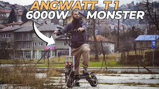 Cheapest 6000w E Scooter in 2024 I Angwatt T1 Unboxing I Review I Speed I Range Drive Uphill City