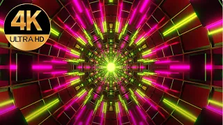 10 hour 4k VJ loop pink and yellow Metallic color flashing lights background video, Neon lights