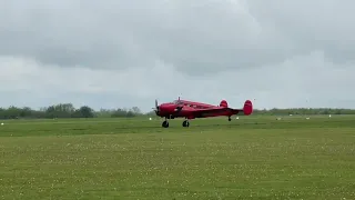 Beechcraft D18S (N868L) departing Old Buckenham - 7 May 2022