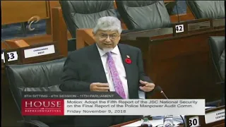 Dr  Bhoe Tewarie 8th Sitting of the House of Representatives Part 2   4th Session   November 9, 2018