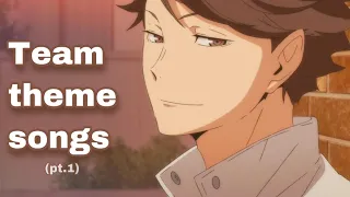 If the haikyuu teams had theme songs✨