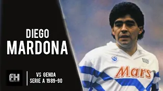Diego Maradona ● Goal and Skills ● Genoa 1-1 Napoli ● Serie A 1989-90