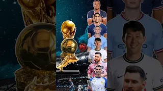 World Cup & Ballon D'or & Golden Shoe VS Messi & Ronaldo & Mbappe & Haaland & Hakimi & Son 😈🤩🔥