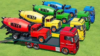 TRANSPORT OF COLORS ! NEW MIXER TRUCKS TRANSPORT WITH MAN TRUCKS! Farming Simulator 22