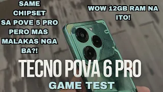 TECNO POVA 6 PRO 5G GAME TEST - NEW MIDRANGE PHONE, BUT WORTH IT BA ANG UPGRADES NITO!?