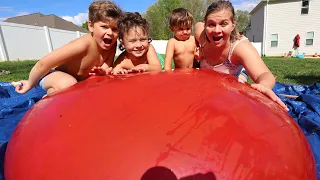 EPIC GIANT WATER BALLOON With MY BOYS!