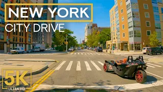 5K City Drive Video with Energetic Music - Discovering NY State - East side, Harlem, Queens