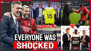 AC Milan players react to the dismissal of Paolo Maldini and Frederic Massara