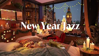 Relaxing Smooth Jazz Music In Cozy Bedroom - New Year's Eve Ambience At LonDon