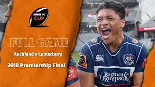 FULL GAME: Auckland v Canterbury 2018 Premiership Final