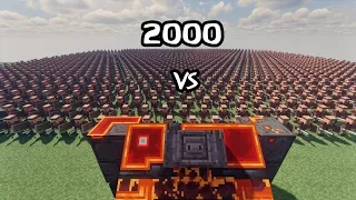 Who will Survive....2000 Guard Villagers Vs 1 Netherite Monstrosity