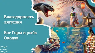 Японские сказки [Бог Горы и рыба Окодзэ/Благодарность лягушки]