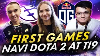 Первые Матчи NAVI DOTA 2 против OG и EG на The International 2019