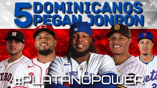 Vladimir Guerrero Jr, Manny Machado, Jeimer Candelario, Yainer Díaz y Mark Vientos pegaron jonrón