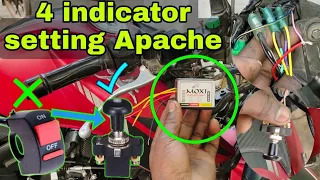 apache rtr 160 bs6 hazard light|apache 160 hazard flasher installation