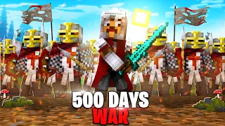 I Survived 500 Days at WAR in Medieval Minecraft...