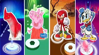 sea beach🆚Peppa pig🆚knuckles series🆚Duck💥who is best✅#tileshop#tiles #games