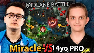 MIRACLE meets this 14yo PRO Player in the MIDLANE (12k MMR Niku) dota 2