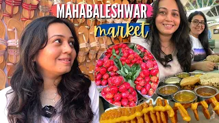 MAHABALESHWAR Market - Street Food, Shopping, Gujarati Thali, Market at Night 🛍🍓🌽 🥔 ⛰
