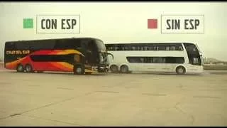 Pruebas a los buses VOLVO ESP - Cruz del Sur