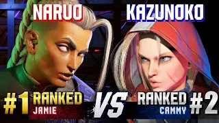 SF6 ▰ NARUO (#1 Ranked Jamie) vs KAZUNOKO (#2 Ranked Cammy) ▰ High Level Gameplay