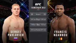 UFC 4 ФРЕНСИС НГАННУ VS СЕРГЕЙ ПАВЛОВИЧ CPU VS CPU