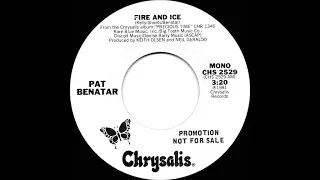 1981 Pat Benatar - Fire And Ice (mono radio promo 45)