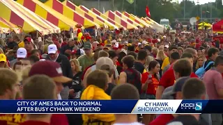Ames recovers after 100,000 people arrived for Cy-Hawk showdown