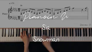 Sia - Snowman /Piano cover/Sheet