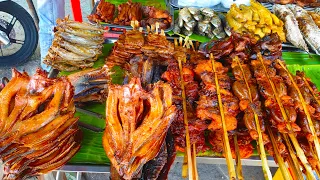 Khmer Street Food In Phnom Penh City  - Grilled Pork, Chicken, Fishes, And More